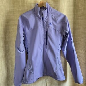 Adidas Women's Lavender Soft Shell Wind Breaker Jacket
